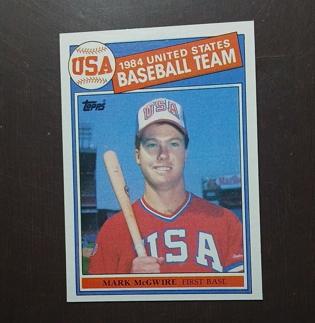 Topps 1985 Mark McGwire #401 United States USA Baseball Base Set