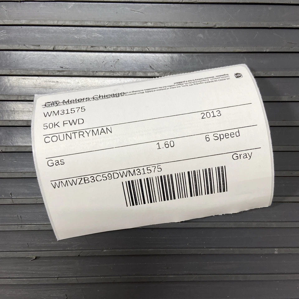 Tubo silenciador de escape Mini Cooper Countryman 2011-2016 1,6 L 50 k millas OEM Foto 2 de 4