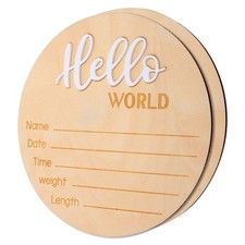 2 Pcs Rundes Geburtsanzeigenschild Ankündigungsschild Für Neues Baby