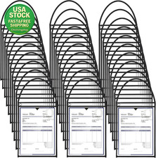Job Ticket Holders 50 Pack 9 X 12 Inch Clear Plastic with Strap Double Sided