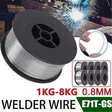 1KG-8KG Gasless Welding Wire MIG Flux Cored Wires Reel Spool Roll 0.8mm E71T-GS
