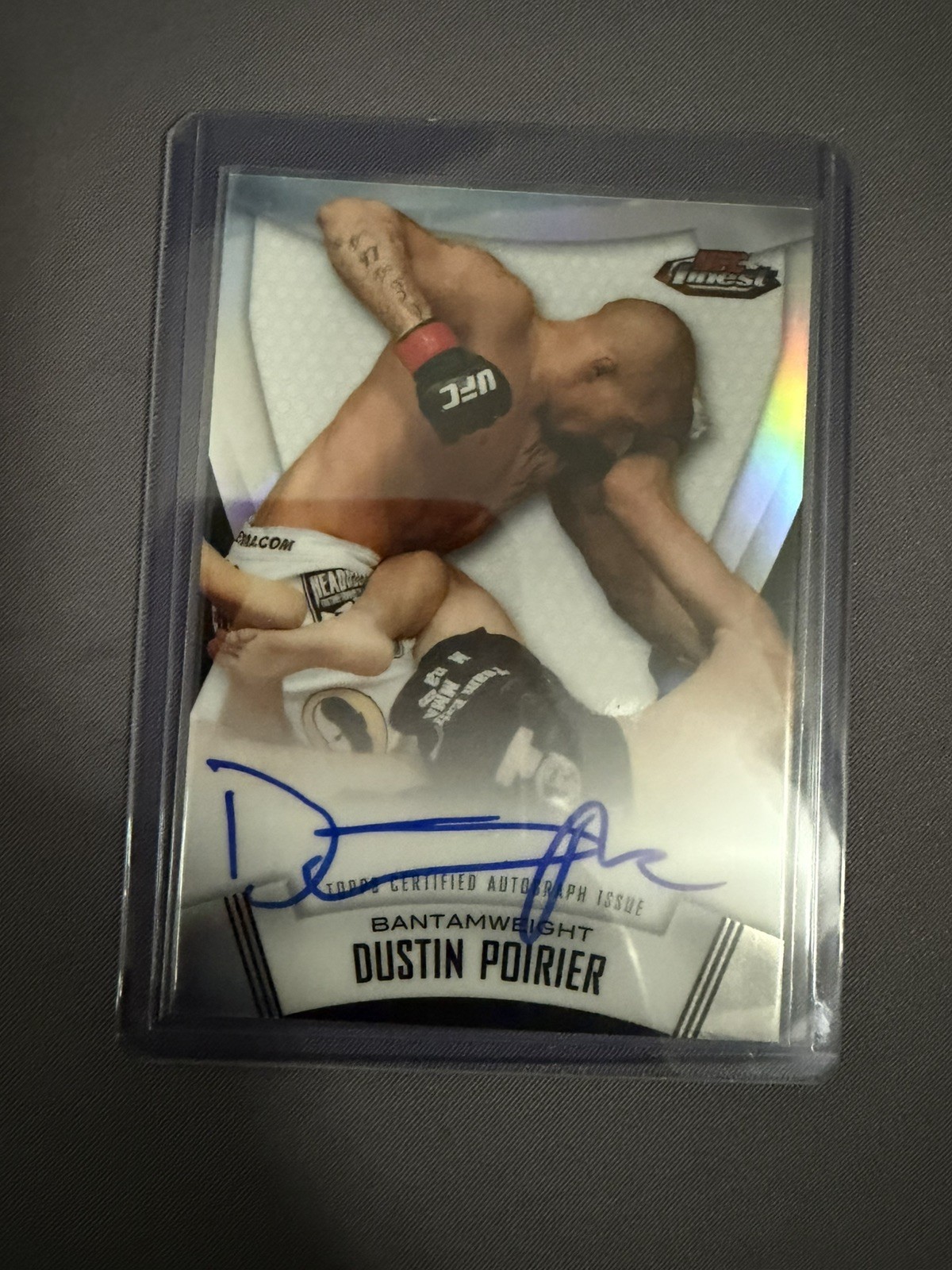 2012 Topps Finest UFC - Fighter Autographs Dustin Poirier #A-DP Refractor (AU)