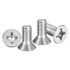Countersunk Head Bolts #12-24x1/2" 100Pcs Stainless Steel for Home Silver
