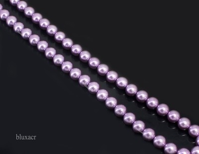 Natural South Sea Lavender Color Heuksando Round 8.00 MM Pearl Loose Strand 15''