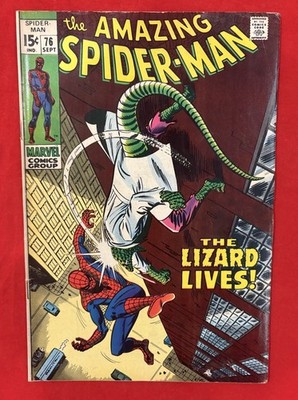 The Amazing Spider-Man #76 (Marvel Comics September 1969) The Lizard Lives