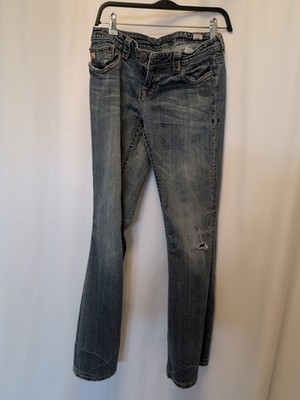 MEK denim jeans 29x32 hunington boot cut distressed