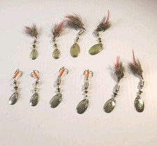 Bundle Lot Of 10 Gitzit Fishing Lures Spinners Color Gold And Silver Mix Size 