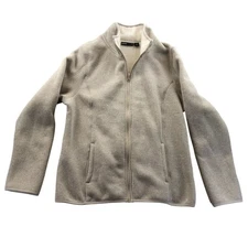 NWT Swiss Tech Womens Fully Lined Bonded Fleece Sweater Large Full Zip Cozy