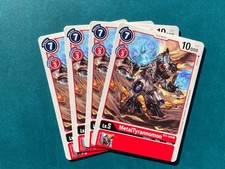 MetalTyrannomon BT1-024 Playset Release Special Booster 1.0 Digimon Card Game x4