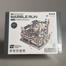 ROKR Marble Run Infinite Cycle Manual Electric Spaceport 3D Wooden Puzzle LGC01