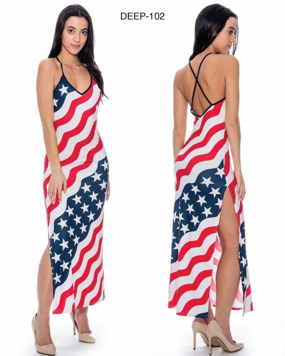 chinese dress ladies American Flag Mini Dress  Thunderbird Rustic