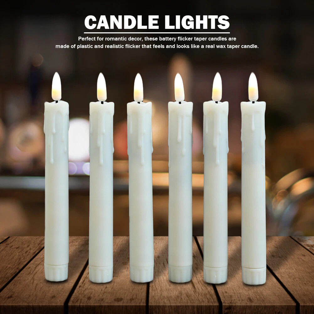 6pcs LED Electronic Candle Light with Remote Control Battery Powered Dimmable T