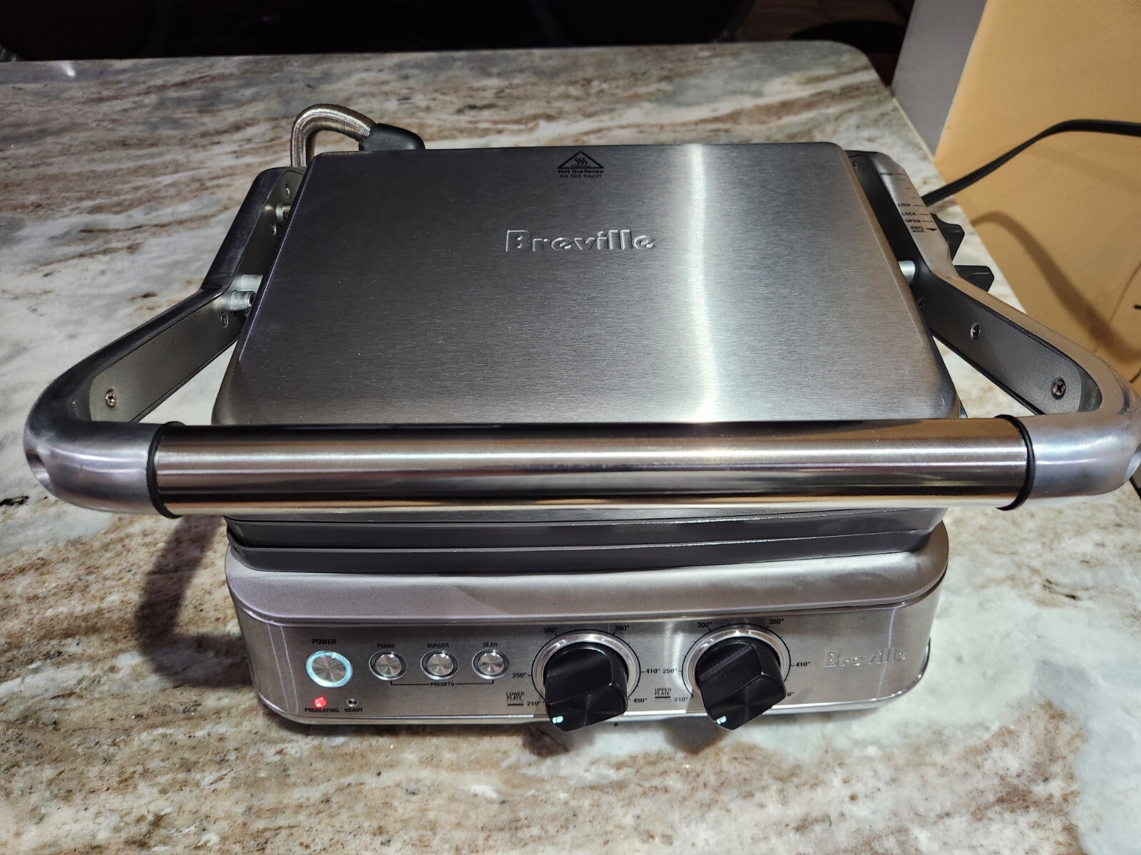 Breville BGR700BSS the Sear and Press countertop electric grill, Medium