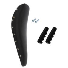 OG  LOWRIDER EYELET BLACK BANANA SEAT W/ LOWRIDER BLACK GRIPS FOR 20" BIKE