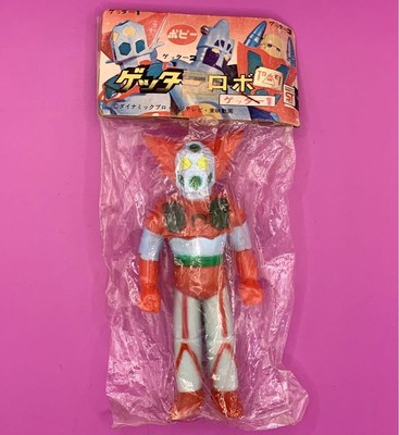 Vintage * Popy (ungeöffnet) GETTER ROBO 1 SOFUBI _ Sofvi Soft Vinyl Figur Spi...