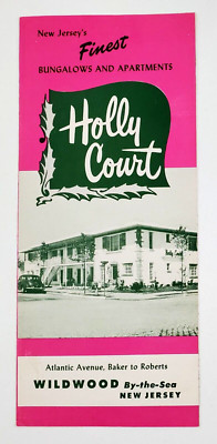 1950s Wildwood By The Sea NJ Holly Court Bungalows Apartment Vintage Brochure