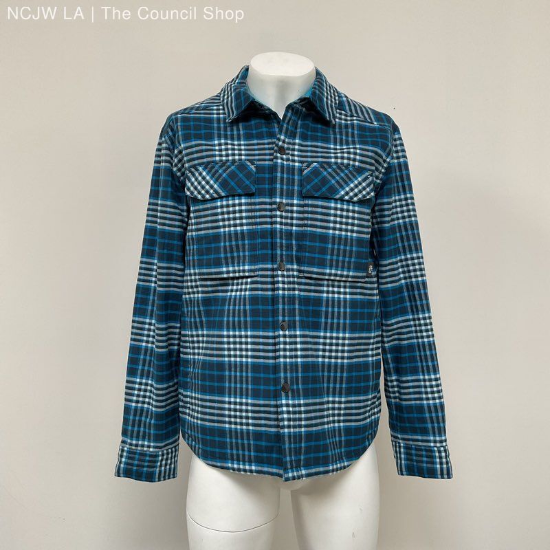 NWT Stio Thermore Midnight Hour Plaid Overshirt Jacket Men's Size Large