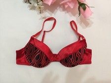 Mille bra size it 3b us 34b eu 75b padded underwired Red and black