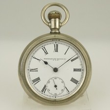 Rar DUPLEX Waterbury Antique Pocket Watch Men's no fusee chronometer no repeater
