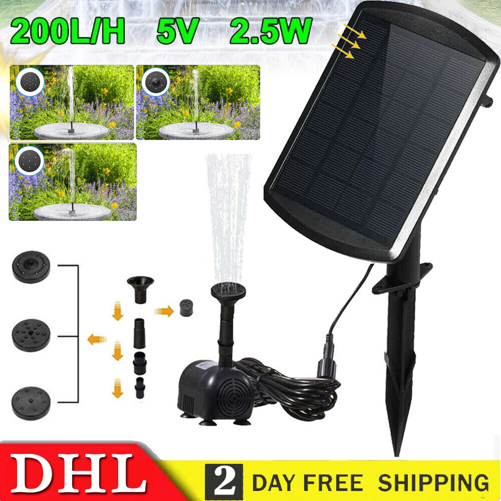 SolarPumpe Brunnen Springbrunnen Pumpenset Garten Teichpumpe 200L/H