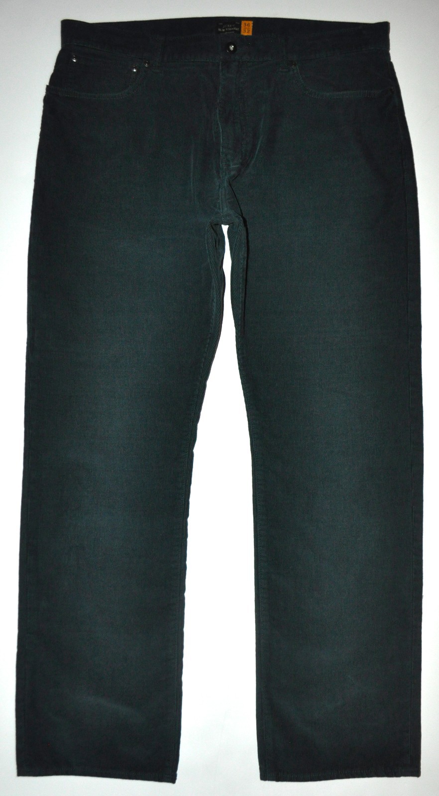 J.Crew Men's Dark Green Slim Straight Corduroy Jeans Pants 36 X 31 1/4