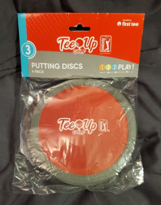(2) PGA Tour Tee-Up Golf Practice Disc Targets, Multi Color - 5'' Diameter