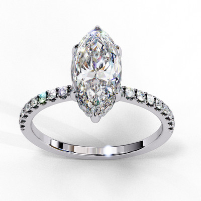 Beautiful Marquise shape IGI Certified CVD Lab Grown Diamond  Engagment Ring