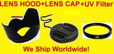 FLOWER LENS HOOD FILTER UV CAP 58mm To Camera CANON 70-300mm 75-300mm 90-300