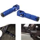 Footpegs Folding Passenger Foot Pegs for Motor Bicycle ATV For YAMAHA Honda Blue