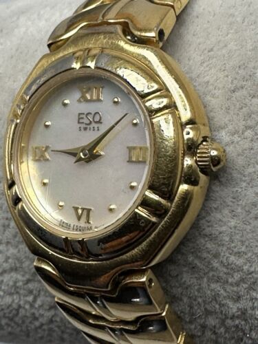 ESC Esquire By Movado 100502 Ladies MOP Watch New Battery 24MM 7" E2 - Picture 2 of 12
