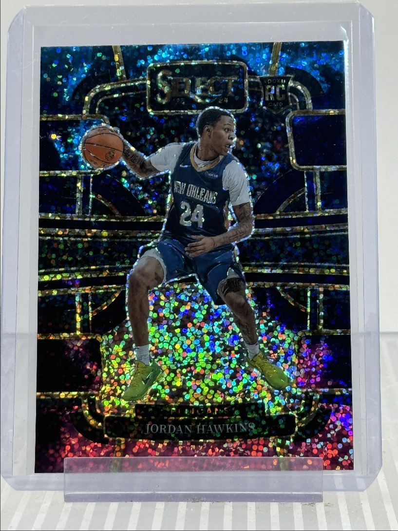 JORDAN HAWKINS 2023-24 SELECT COSMIC PRIZM SSP CONCOURSE ROOKIE RC Q2714