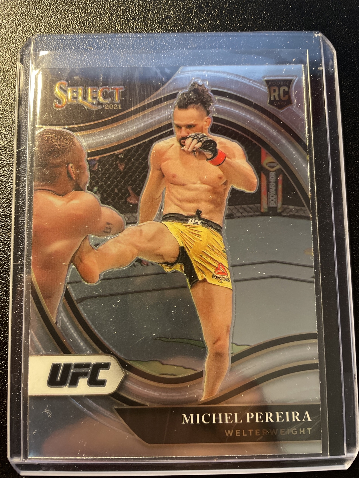 Michel Pereira 2021 UFC Panini Select OCTAGONSIDE SP Rookie Card