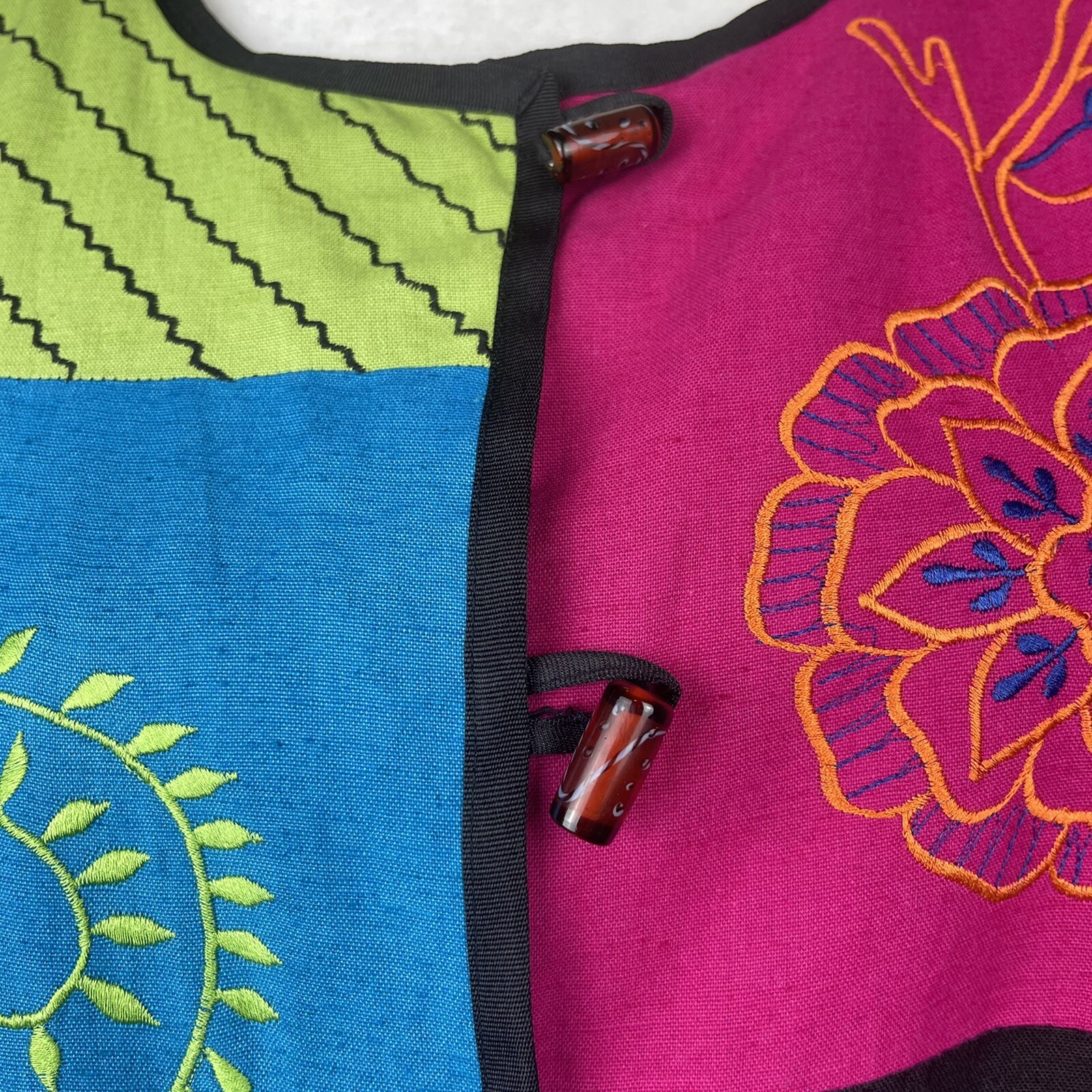 Indigo Moon Multi Colored Mix Patchwork Pattern F… - image 7