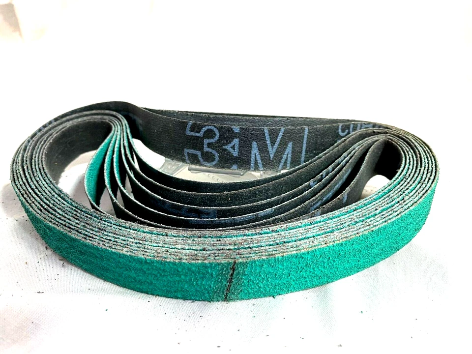 Cintas lijadoras de banda de aire de 20 mm 3M 20 mm x 520 mm 60 g x 50 piezas revestimiento de circonio Foto 2 de 3