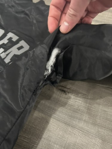 Las Vegas Raiders Jacke Herren L schwarz Starter Black Label Satin gesteppt *LESEN* - Bild 8 von 13