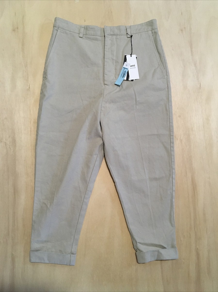 AMI Alexandre mattiussi oversized carrot trousers beige Size AMI Alexandre mattiussi oversized carrot trousers beige Size