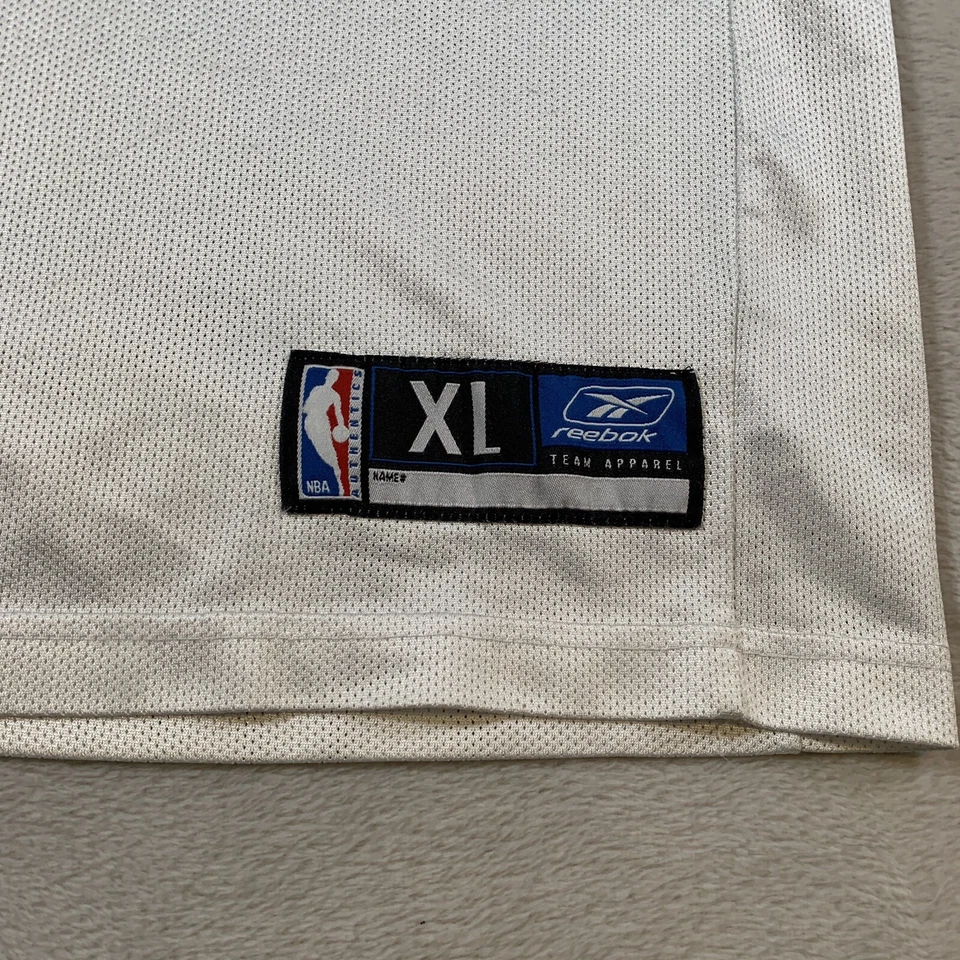 Camiseta para hombre Dirk Nowitzki Dallas Mavericks XL blanca Reebok vintage #41 NBA Foto 2 de 4