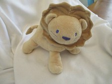 small wonders plush lion tan 10x7" blue stitched features lovey baby stuffed
