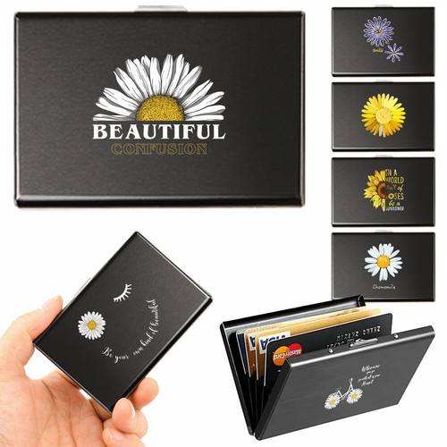 TARJETA DE CRÉDITO RFID Estuche rígido de aluminio protegido contra escaneos Cartera de seguridad Reino Unido - Imagen 5 de 32