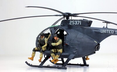 PreSale MH-6J Little Bird /w 2 Pilots & 4 Delta Forces 1:35 Pro