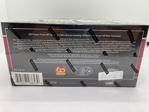 2021 UFC Panini Prizm Debut Edition Hobby Box - Brand New Factory Sealed - Picture 4 of 7