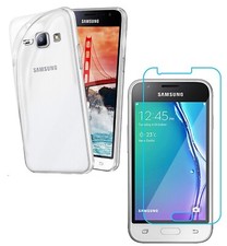 CUSTODIA COVER + PELLICOLA VETRO TEMPERATO Per SAMSUNG GALAXY J1 2016 CASE GLASS
