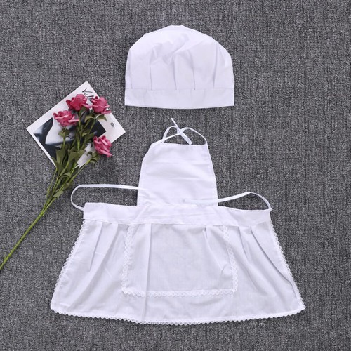 Cute Baby Chef Apron And Hat Cook Costume Kids Costumes Photos Photography Prop - Picture 7 of 7