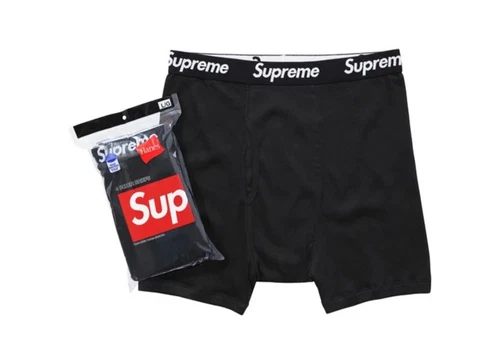 SS25 Supreme Hanes black boxer briefs ( 4 pack ) L large New unopened Underwear