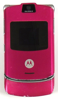 Motorola RAZR V3 - Pink and Silver ( T-Mobile ) Very Rare Flip