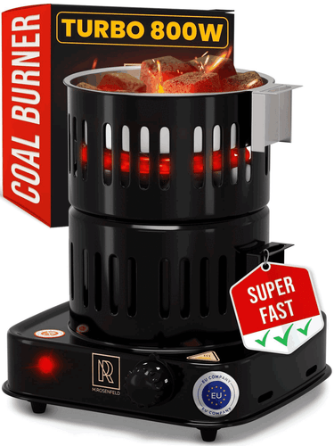 Premium Hookah Coal Burner Black Burner for Hookah 800W FIRE Tower - Picture 1 of 8