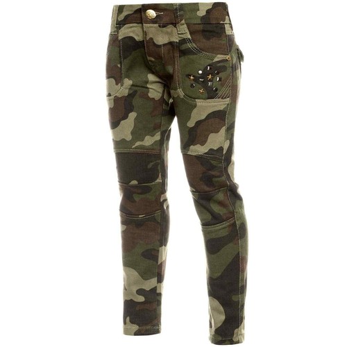 Girls Jeans Pants Stretch Leisure Pants Rivets Black Blue SALE - Picture 13 of 14