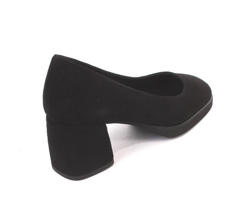 Luca Grossi 187 Black Suede Leather Platform Heel Shoes Pumps 37 / US 7 - Picture 4 of 8
