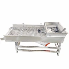 Single Layer Linear Vibrating Screen 12mm Round Hole JG40-95 Stainless Steel