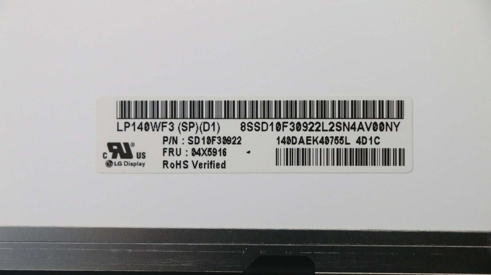 Dalle écran LP140WF3-SPD1 14" FHD IPS LED - Compatible Pour Remplacement D'écran Portable